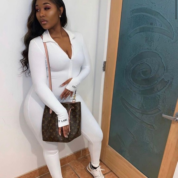 Lucky Label Make a Wish White Ribbed Jumpsuit - Picture 3 of 14